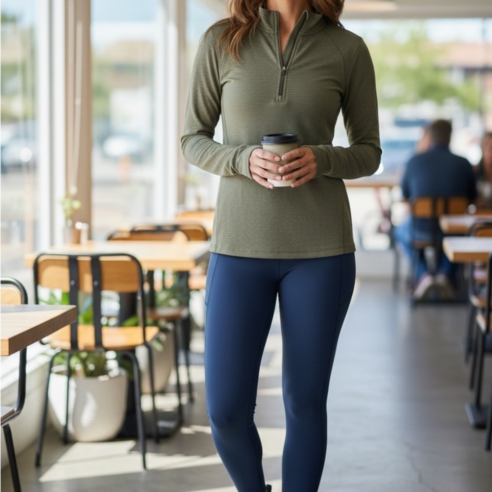 Gray   Quarter-Zip Nike Dry Fit  Pullover